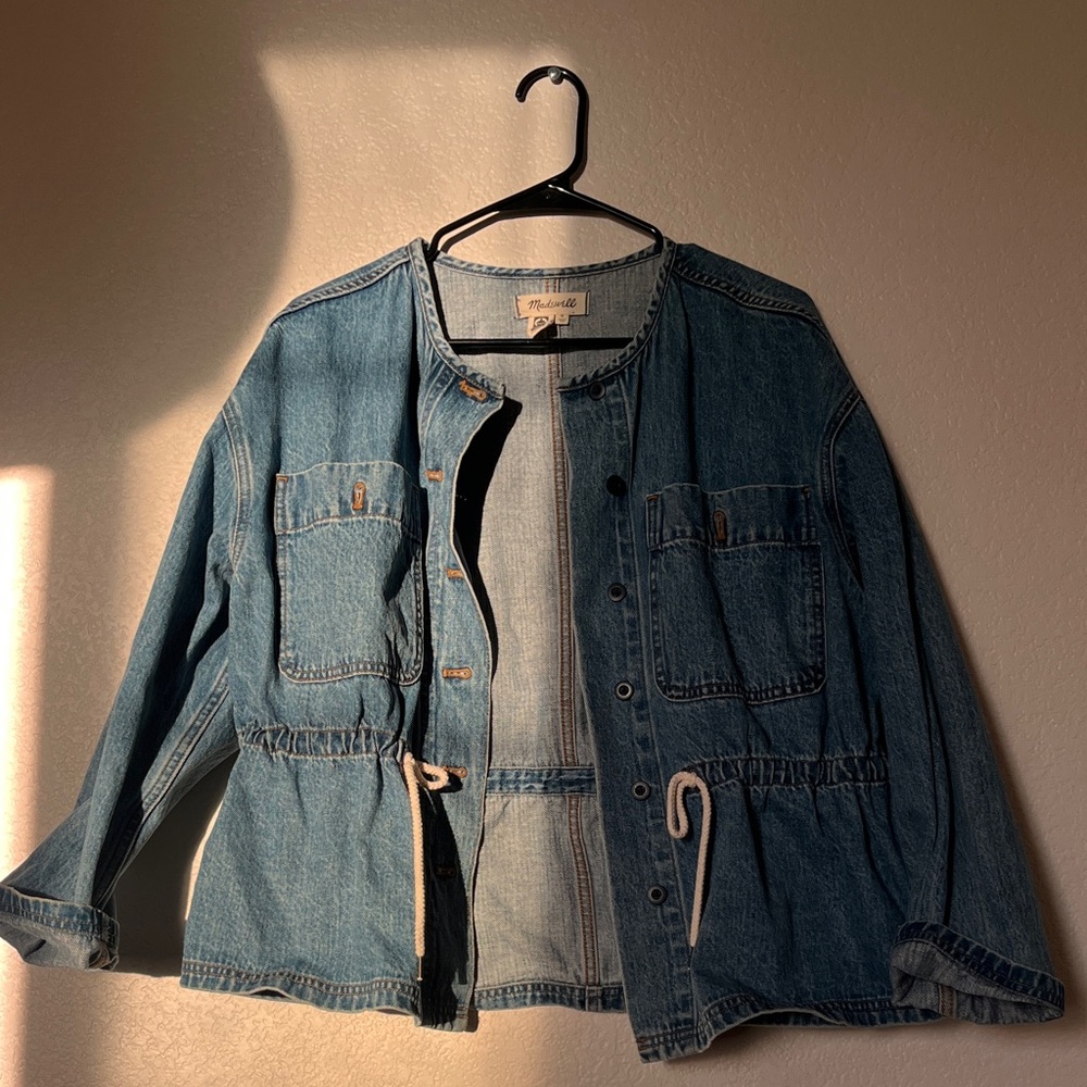 Madewell Claremont Denim Drawstring Utility Jacket